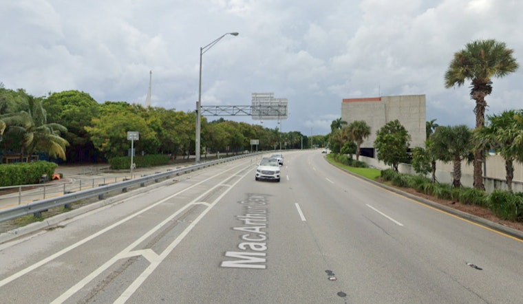 No Injuries as Dump Truck Fire Disrupts Morning Commute on MacArthur Causeway in Miami