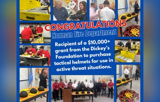 Norman Fire Department Receives Over $10K from Dickey's Foundation for Critical Protective Equipment