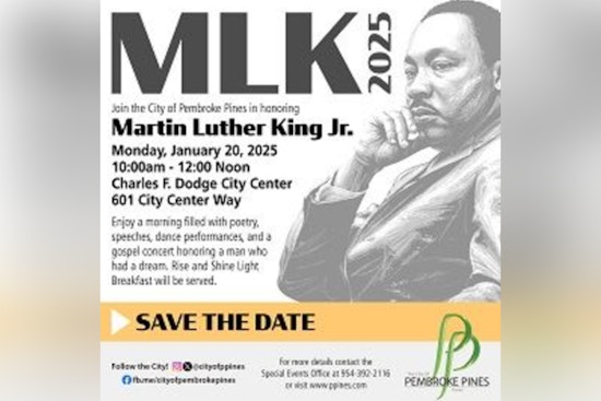 Pembroke Pines to Celebrate Dr. Martin Luther King Jr. with Cultural Memorial at Charles F. Dodge City Center