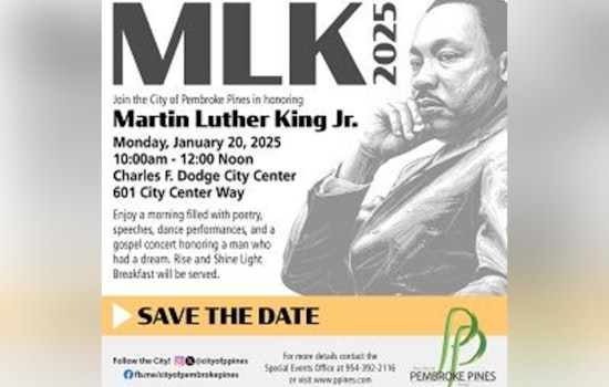 Pembroke Pines to Celebrate Dr. Martin Luther King Jr. with Cultural Memorial at Charles F. Dodge City Center