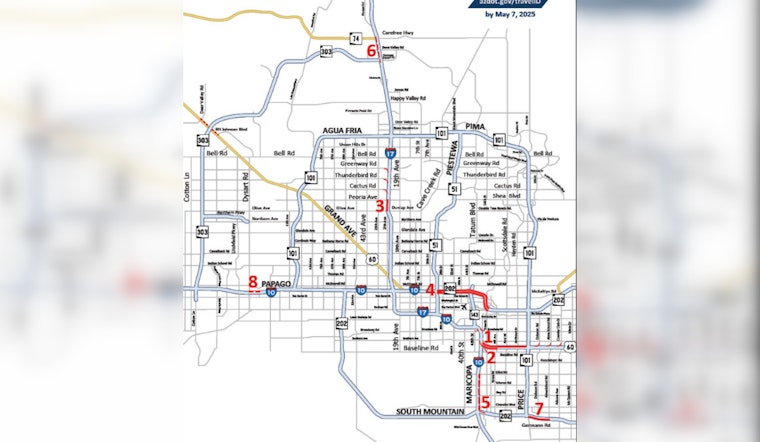 Phoenix Drivers Alert, Freeway Closures and Detours due to Major Improvement Projects Nov 1-4
