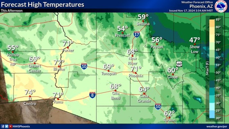 Phoenix Forecasts a Week of Serenity, Sunny Skies and Mild Temperatures Ahead