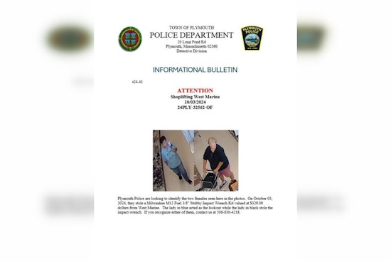 Plymouth Police Seek Public's Help Identifying Suspects in West Marine Shoplifting Incident