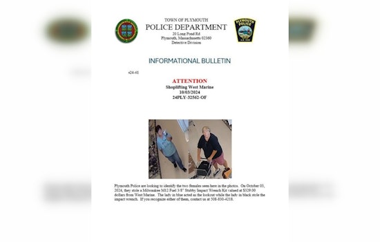 Plymouth Police Seek Public's Help Identifying Suspects in West Marine Shoplifting Incident
