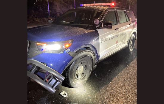 Portland Officer Recovers After Drunk Driver Sideswipes Patrol Car on I-5, Suspect Charged