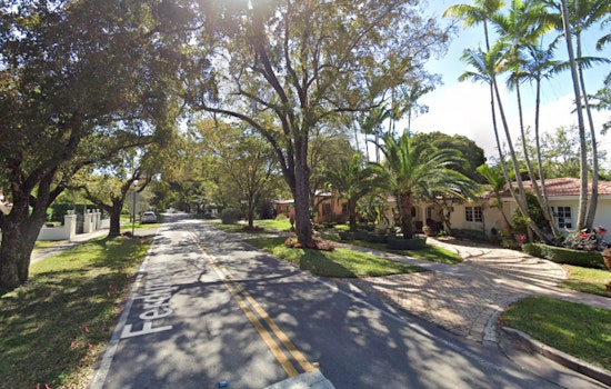 Power Line Collapse Causes Vehicle Fire on Ferdinand Street in Coral Gables