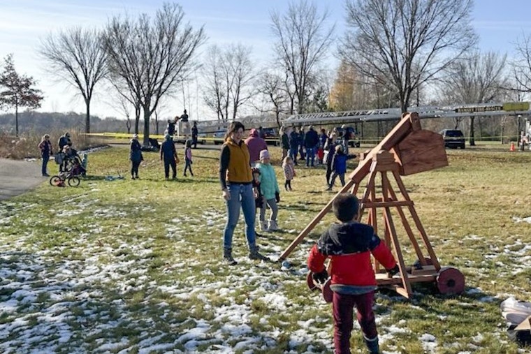 Ramsey Residents Revel in Inaugural Pumpkin Chuck Event: Medieval and Modern Contraptions Turn Jack-o'-lanterns into Airborne Fun