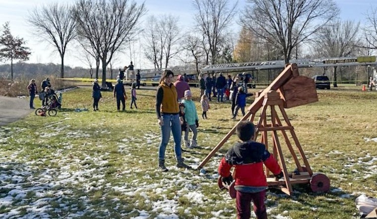 Ramsey Residents Revel in Inaugural Pumpkin Chuck Event: Medieval and Modern Contraptions Turn Jack-o'-lanterns into Airborne Fun