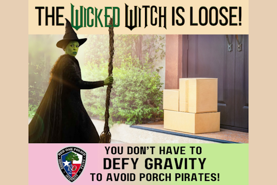 Red Oak Police Harness Holiday Lore to Combat Porch Piracy, Share Practical Anti-Theft Tips