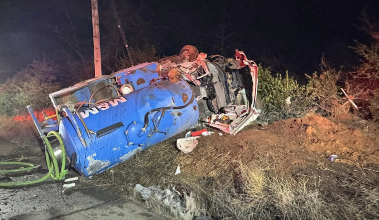Rollover of Tanker Truck Near Calistoga Prompts Emergency Response and Hazardous Materials Containment