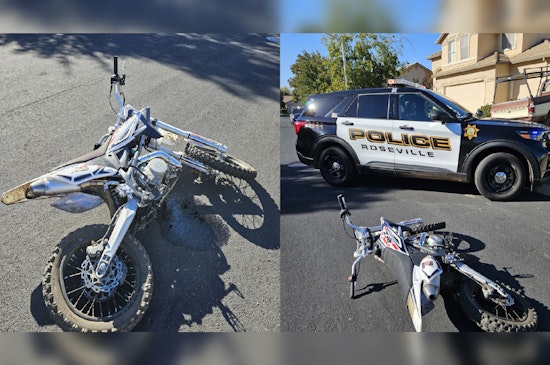 Roseville Police Arrest Dirt Bike Rider for Evading Law Enforcement on City Streets