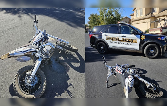 Roseville Police Arrest Dirt Bike Rider for Evading Law Enforcement on City Streets