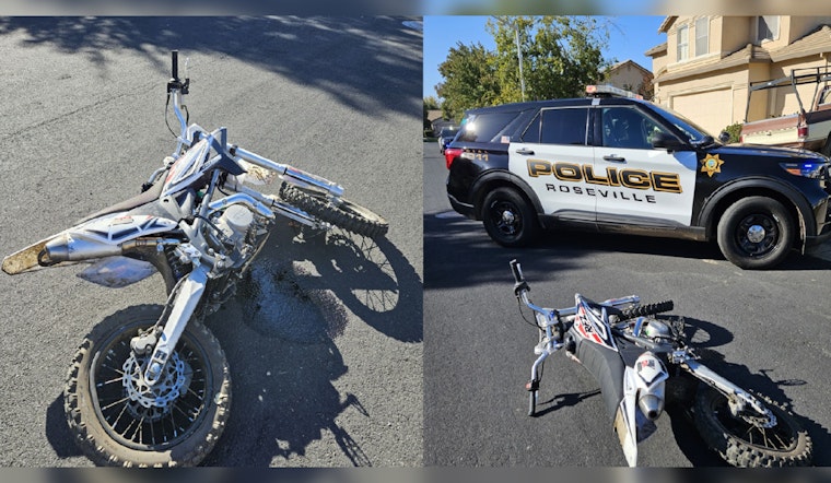 Roseville Police Arrest Dirt Bike Rider for Evading Law Enforcement on City Streets