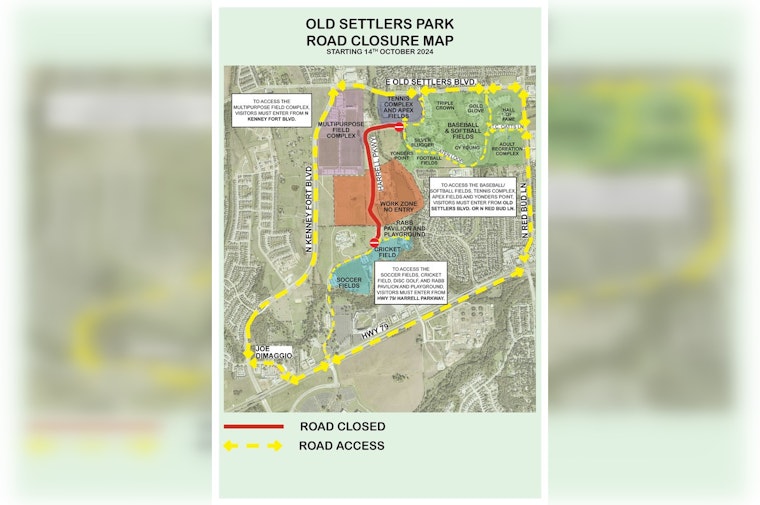 Round Rock's Old Settlers Park Revamp, Navigating Construction Closures and New Amenities