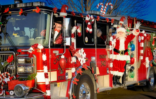 Santa Claus Teams Up with Carmel City Departments for Festive Neighborhood Tours