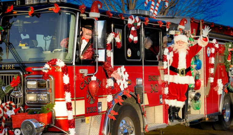 Santa Claus Teams Up with Carmel City Departments for Festive Neighborhood Tours