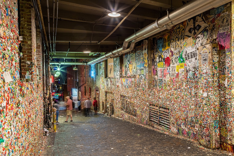 Seattle's Famed Pike Place Market Gum Wall Gets a Full Scrub Down After Years of Accumulation