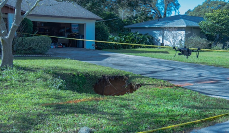 Second Sinkhole Opens Within Year on Polk County Home's Lawn, Homeowners Alerted