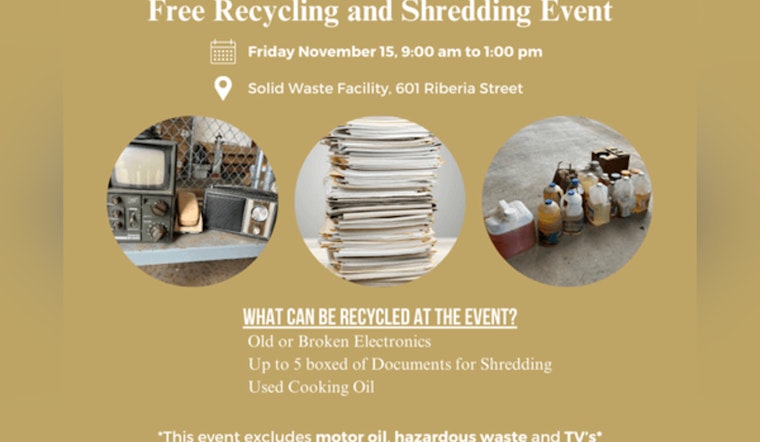 St. Augustine Hosts Eco-Friendly Community Recycle Event on November 15 at Solid Waste Facility