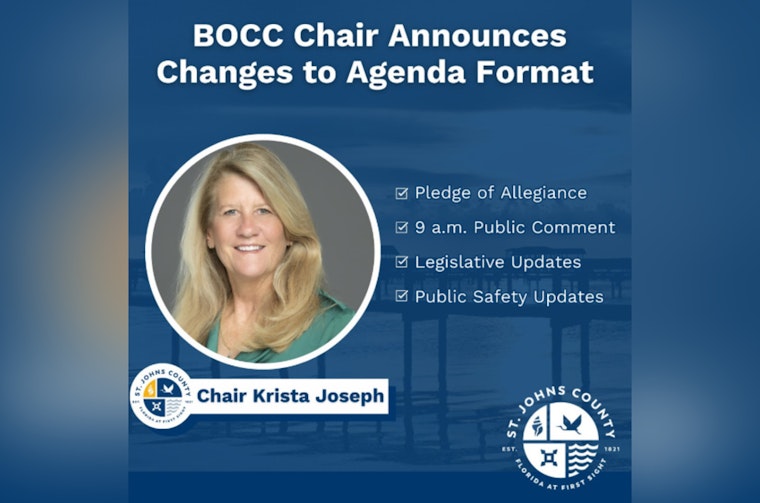 St. Johns County BOCC Chair Introduces Agenda Overhaul for Enhanced Public Engagement and Efficiency
