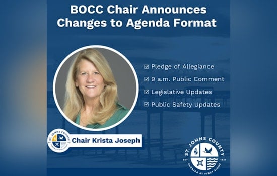 St. Johns County BOCC Chair Introduces Agenda Overhaul for Enhanced Public Engagement and Efficiency