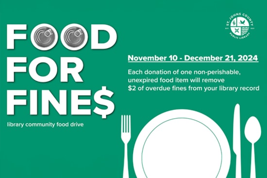St. Johns County Library's "Food for Fines" Program Encourages Charitable Donations to Clear Overdue Fees