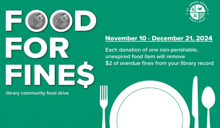 St. Johns County Library's "Food for Fines" Program Encourages Charitable Donations to Clear Overdue Fees