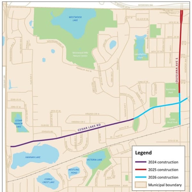 St. Louis Park Residents Invited to Open House for Cedar Lake Road and Louisiana Avenue Revitalization Project