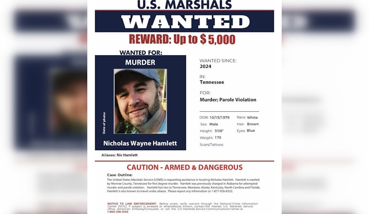 Tennessee Murder Suspect Spotted in Chapin, South Carolina as Manhunt Intensifies