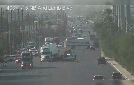 Two Juveniles Hospitalized After Collision with Semi-Truck in North Las Vegas