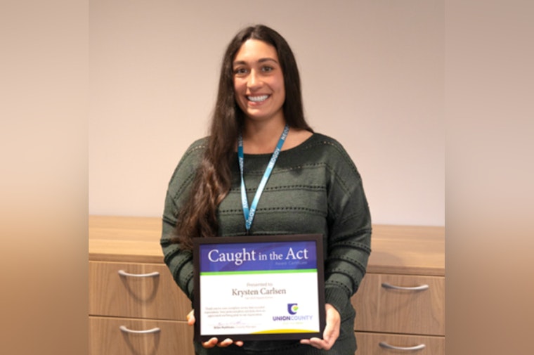 Union County HR Employee Lauded with Caught in the Act Award for Life-Saving Response in Medical Emergency