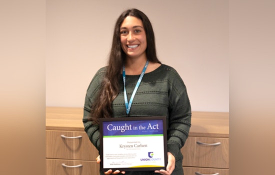 Union County HR Employee Lauded with Caught in the Act Award for Life-Saving Response in Medical Emergency
