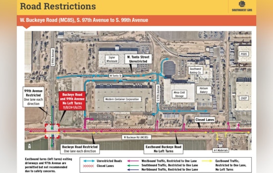 Upcoming Construction at Buckeye Road and 99th Avenue, Southwest Gas to Upgrade Local Infrastructure