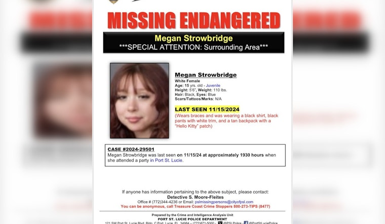 Urgent Search for Endangered Teen Last Seen at Port St. Lucie Party, Police Seek Public's Help