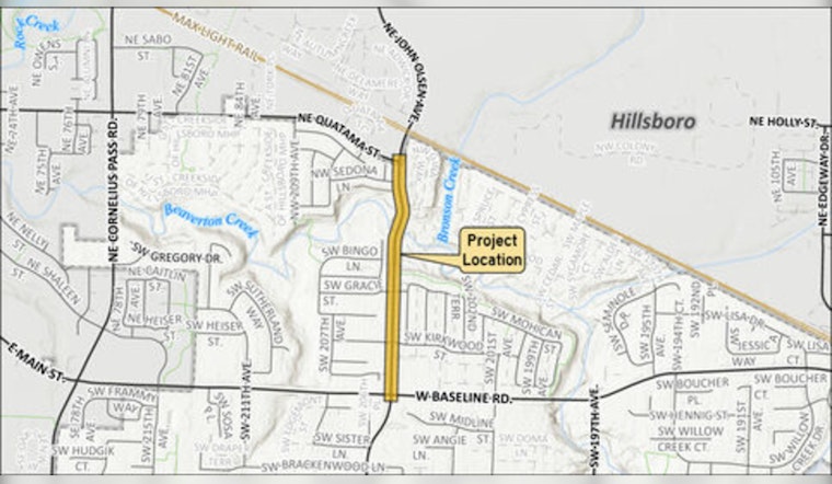 Washington County Seeks Public Input on 205th Avenue Safety and Infrastructure Improvements by Dec. 8