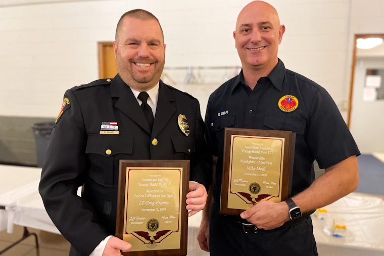 Westerville Honors Local Heroes: Lt. Greg Franey and Firefighter Mike Melfi Awarded for Outstanding Service