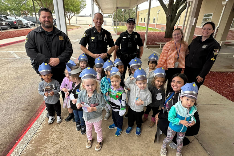 White Settlement Police Bond with Kids at 'Community Helpers' Event at West Elementary Early Learning Center