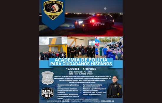White Settlement Police Department Announces Bilingual Citizen's Police Academy to Strengthen Community Relations