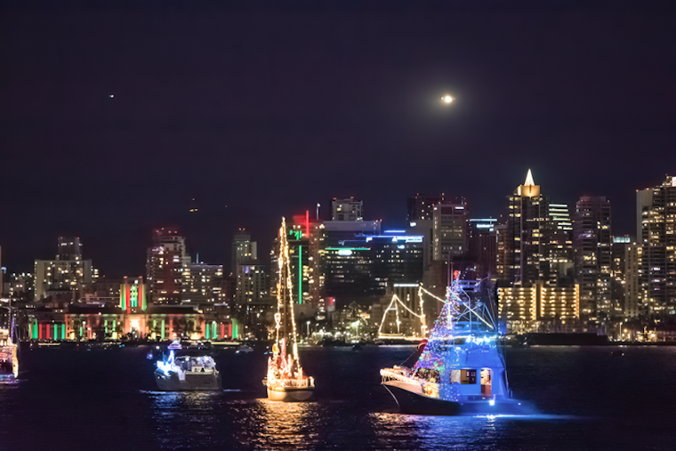 San Diego Bay Glistens with Festive Spirit as 54th Annual Parade of Lights Sets Sail