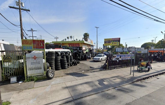 42 Firefighters Quell Intense Blaze at South Los Angeles Tire Shop on Avalon Boulevard