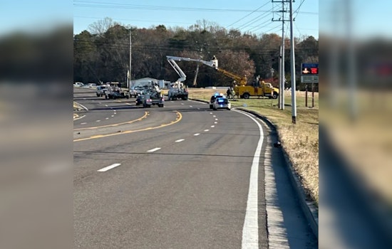 Andersonville Highway Reopens with Caution After Crash Downs Power Lines in Anderson County
