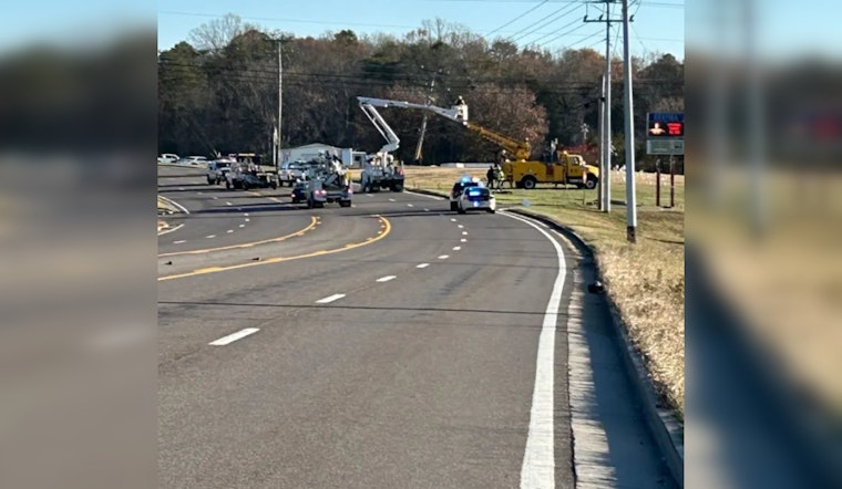 Andersonville Highway Reopens with Caution After Crash Downs Power Lines in Anderson County