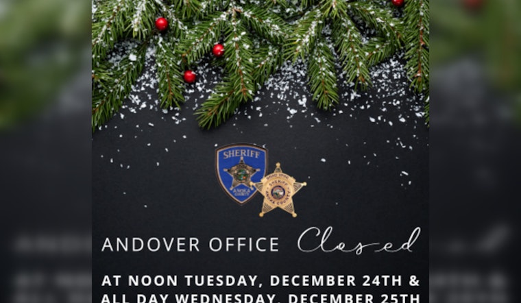 Anoka County Sheriff's Office in Andover to Close Early on Christmas Eve, Emergency Services Remain Available