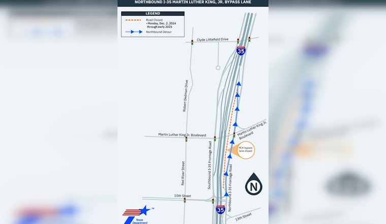 Austin's I-35 Expansion Kicks Off with MLK Jr. Blvd Bypass Lane Closure until 2025