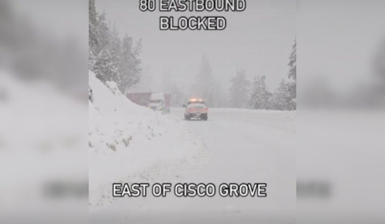 Big Rig Jackknife on I-80 Near Big Bend Causes Traffic Delays in Placer County