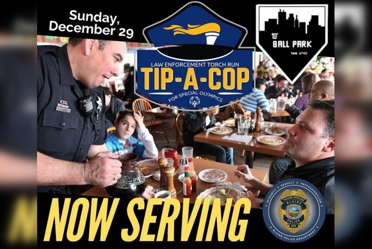 Blaine Police Partner with The Ball Park for 'Tip-A-Cop' Event to Support Special Olympics Minnesota