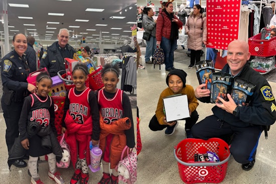 Boston Law Enforcement Agencies Spread Holiday Joy with "Shop with a Cop" Initiative at South Bay Mall's Target