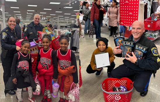 Boston Law Enforcement Agencies Spread Holiday Joy with "Shop with a Cop" Initiative at South Bay Mall's Target