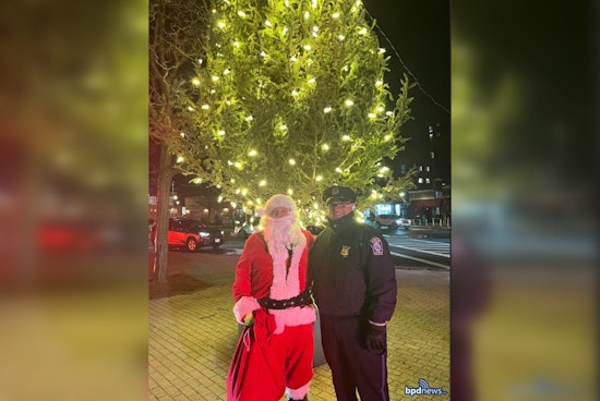 Boston Police District D-14 Spreads Holiday Cheer at Allston Tree Lighting Ceremony