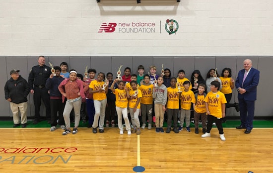Boston Police Engage in Community Spirit at Elks Hoop Shoot Free Throw Event in Allston